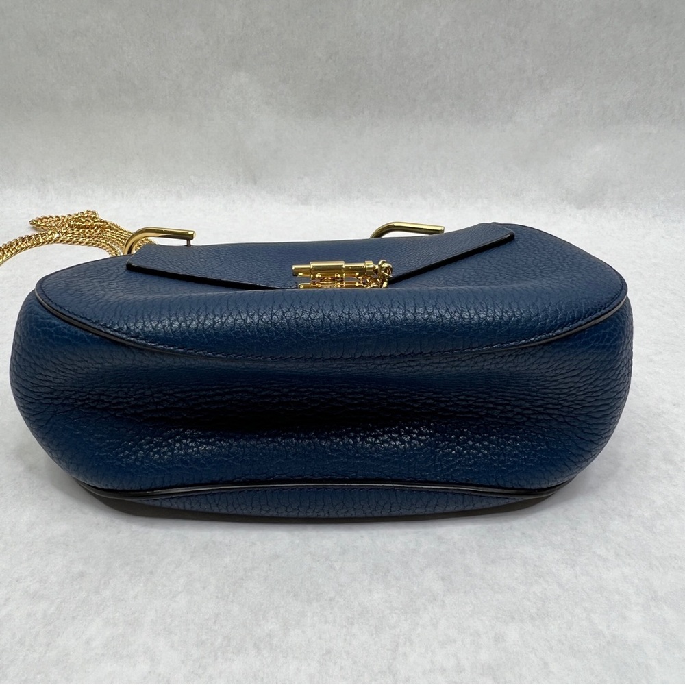 CHLOE Navy Medium Drew Bag - Picture 10 of 14